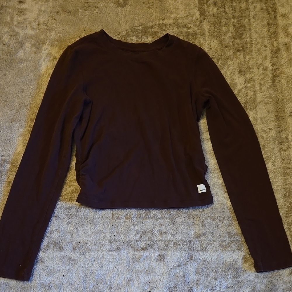 Vuori Brown Fitted Long Sleeve T-Shirt